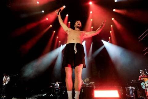 US Band Imagine Dragons frontman Dan Reynolds performs on stage during the DCode Music Festival held at the Complutense University s campus in Madrid, Spain, 08 September 2018. DCode Music Festival !ACHTUNG: NUR REDAKTIONELLE NUTZUNG!  Copyright: xTamaraxRozasx GRAF8814 20180909-636720544811235525