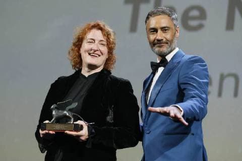 VENICE - September 8: Jennifer Kent and Taika Waititi on September 8, 2018 in Venice, Italy.(By Mark Cape Insidefoto) markxcape