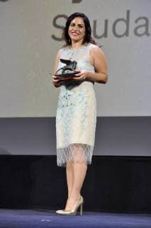 Soudade Kaadan at the award ceremony of the 75th Venice International Film Festival at the Palazzo del Casino on September 09, 2018 in Venice, Italy
