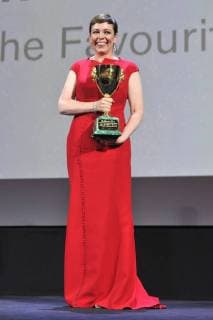 Olivia Colman at the award ceremony of the 75th Venice International Film Festival at the Palazzo del Casino on September 09, 2018 in Venice, Italy