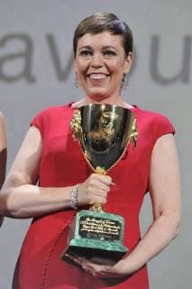 Olivia Colman at the award ceremony of the 75th Venice International Film Festival at the Palazzo del Casino on September 09, 2018 in Venice, Italy