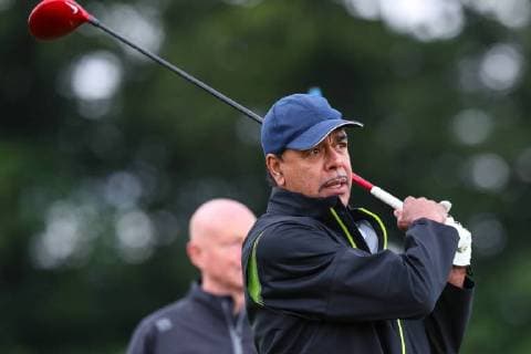 Chris Kamara during the Graham Wylie Foundation- Have A Heart- golf day with Lee Westwood and Ronan Keating at Close House Golf Club, Heddon on the wall, England on 10 September 2018. Copyright: xThomasxGaddx PMI-2224-0015
