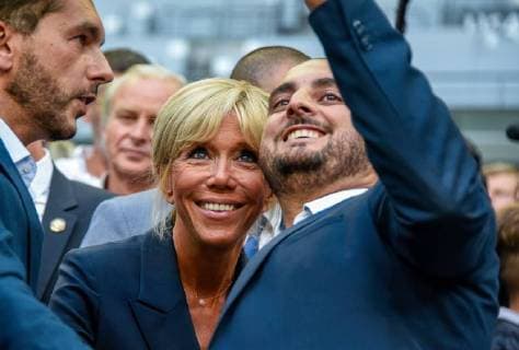 Brigitte Macron FOOTBALL : Varietes Club de France vs Equipe de France des Parlementaires - Saint Denis - 12 09 2018 FedericoPestellini Panoramic 