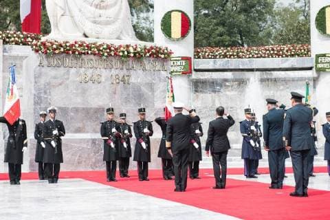 September 13, 2018 - Mexico City, Mexico - Mexican President Enrique PeÃÂ¦a Nieto hosts the NiÃÂ¦os Heroes de Chapultepec Commemorative Ceremony in Mexico City, Mexico, Sept. 13, 2018. This event honors the bravery of six teenage Mexican military cadets defending Chapultepec Castle from U.S. forces near the end of the Mexican-American War. Mexico City Mexico - ZUMAic07 20180913_zan_ic07_106 Copyright: xUsxJointxStaffx