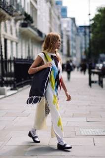 Blanca Miro Scrimieri posing outside the Delpozo runway show during London Fashion Week - Sept 16, 2018 - LFW: Spring 2019 Street Style Day 3, London England  Copyright: xZachxDoddsx h_00543764