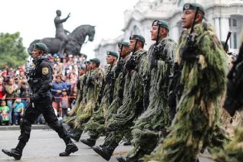 (180916) -- MEXICO CITY, Sept. 16, 2018 -- Members of the Mexican Armed Forces take part in a military parade to commemorate Mexico s Independence Day in Mexico City, capital of Mexico, on Sept. 16, 2018. ) MEXICO-MEXICO CITY-INDEPENDENCE DAY-PARADE XinxYuewei 
