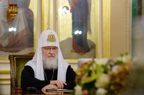 September 14, 2018. - Russia, Moscow. - Patriarch Kirill of Moscow and All Russia attends a special meeting of the Holy Synod of the Russian Orthodox Church at the Danilov Monastery. Photo: Oleg Varov Press Office of the Patriarch of Moscow and All Russia PressxOfficexofxPatriarchxofxMos 
