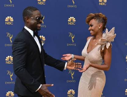 Actors Sterling K. Brown and Ryan Michelle Bathe attend the 70th annual Primetime Emmy Awards at the Microsoft Theater in downtown Los Angeles on September 17, 2018.  LAP20180917448 CHRISTINExCHEW