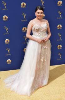 Actor Hannah Zeile attends the 70th annual Primetime Emmy Awards at the Microsoft Theater in downtown Los Angeles on September 17, 2018.  LAP20180917479 CHRISTINExCHEW
