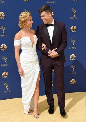 Scarlett Johansson and Colin Jost arriving at the 70th Primetime Emmy Awards in Los Angeles, California - Sept 17, 2018 - Emmy Awards 2018, Los Angeles California United States Microsoft Theater  Copyright: xOConnor-Arroyox h_00544162
