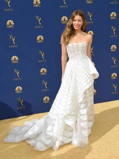 Jessica Biel arriving at the 70th Primetime Emmy Awards in Los Angeles, California - Sept 17, 2018 - Emmy Awards 2018, Los Angeles California United States Microsoft Theater  Copyright: xOConnor-Arroyox h_00544170