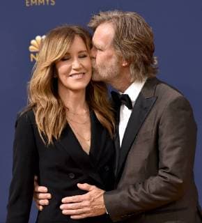 Actors Felicity Huffman (L) and William H. Macy attend the 70th annual Primetime Emmy Award at the Microsoft Theater in downtown Los Angeles on September 17, 2018.  LAP20180917040 CHRISTINExCHEW