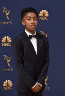 Actor Miles Brown attends the 70th annual Primetime Emmy Award at the Microsoft Theater in downtown Los Angeles on September 17, 2018.  LAP20180917105 CHRISTINExCHEW