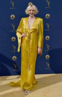Actor Gwendoline Christie attends the 70th annual Primetime Emmy Award at the Microsoft Theater in downtown Los Angeles on September 17, 2018.  LAP20180917152 CHRISTINExCHEW