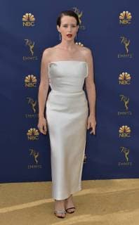 Actor Claire Foy attends the 70th annual Primetime Emmy Award at the Microsoft Theater in downtown Los Angeles on September 17, 2018.  LAP20180917223 CHRISTINExCHEW
