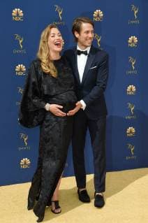 Yvonne Strahovski and Tim Loden arriving at the 70th Primetime Emmy Awards in Los Angeles, California - Sept 17, 2018 - Emmy Awards 2018, Los Angeles California United States Microsoft Theatre  Copyright: xOConnor-Arroyox h_00544231