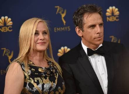 Actors Patricia Arquette and Ben Stiller attend the 70th annual Primetime Emmy Awards at the Microsoft Theater in downtown Los Angeles on September 17, 2018.  LAP201809171512 CHRISTINExCHEW