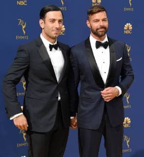 Jwan Yosef and Ricky Martin arriving at the 70th Primetime Emmy Awards in Los Angeles, California - Sept 17, 2018 - Emmy Awards 2018, Los Angeles California United States Microsoft Theater  Copyright: xOConnor-Arroyox h_00544273