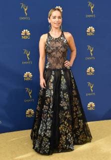 Emilia Clarke arriving at the 70th Primetime Emmy Awards in Los Angeles, California - Sept 17, 2018 - Emmy Awards 2018, Los Angeles California United States Microsoft Theatre  Copyright: xOConnor-Arroyox h_00544330
