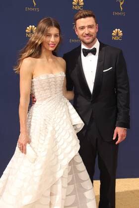 LOS ANGELES, CA - SEPTEMBER 17: Jessica Biel and Justin Timberlake at the 70th Primetime Emmy Awards at the Microsoft Theater in Los Angeles, California on September 17, 2018. Copyright: xFayexSadoux
