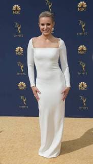September 17, 2018 - Los Angeles, California, U.S - Kristen Bell on the red carpet of the 2018 Emmy Awards held at the Microsoft Theater on Monday September 17, 2018 in Los Angeles, California. Los Angeles U.S. - ZUMAp124 20180917_zaa_p124_052 Copyright: xJavierxRojasx