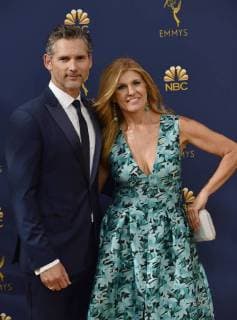 Actors Connie Britton (L) and Eric Bana attend the 70th annual Primetime Emmy Award at the Microsoft Theater in downtown Los Angeles on September 17, 2018.  LAP201809171156 CHRISTINExCHEW