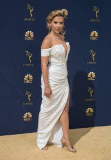 September 17, 2018 - Los Angeles, California, U.S - Scarlett Johansson on the red carpet of the 2018 Emmy Awards held at the Microsoft Theater on Monday September 17, 2018 in Los Angeles, California. Los Angeles U.S. - ZUMAp124 20180917_zaa_p124_061 Copyright: xJavierxRojasx