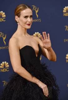 Actor Sarah Paulson attends the 70th annual Primetime Emmy Award at the Microsoft Theater in downtown Los Angeles on September 17, 2018.  LAP201809171169 CHRISTINExCHEW