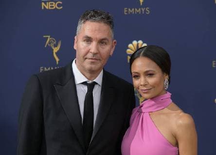 September 17, 2018 - Los Angeles, California, U.S - Ol Parker (L) and Thandie Newton on the red carpet of the 70th Annual Primetime Emmy Awards held at the Microsoft Theater on Monday September 17, 2018 in Los Angeles, California. Los Angeles U.S. - ZUMAp124 20180917_zaa_p124_073 Copyright: xJavierxRojasx