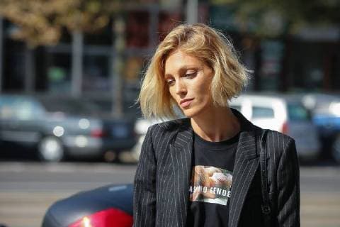 Anja Rubik in front of Dzien Dobry TVN studio in Warsaw Anja Rubik in front of Dzien Dobry TVN ( Good Morning TVN) studio, one of Poland s best Breakfast TV proggramme on September 18, 2018 in Warsaw, Poland. EN_01339413_0013 