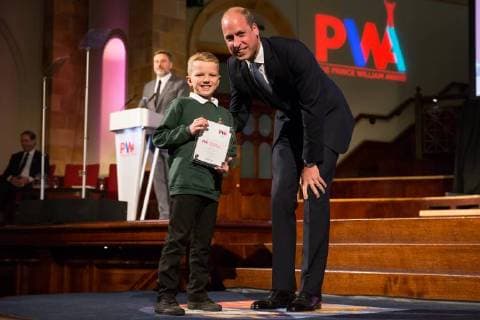 . 18 09 2018. Birmingham, United Kingdom. Prince William, Duke of Cambridge with Caleb Tindall at the first National SkillForce Prince William Award Graduation Ceremony at the University of Birmingham, United Kingdom.  xPoolx xi-Imagesx IIM-18502-0063