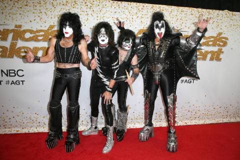 Die Band Kiss um Gene Simmons beim Photocall zur America s Got Talent Live Show am 19.09.2018 in Hollywood, Los Angeles NBC s America s Got Talent Season 13 - Live Show - September 19, 2018