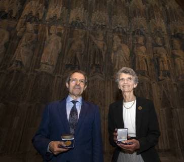 Zülch-Preis Hansa-Saal Historisches Rathaus Koeln Datum: 21.09.2018 Links: Josep Dalmau Rechts: Angela Vincent