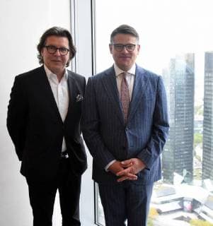 21.09.2018 Frankfurt am Main, Hessischen Film- und Kinopreis 2018 Bekanntgabe der Nominiereungen und Ehrenpreisträger Boris Rhein Hessischer Minister für Wissenschaft und Kunst Hans Joachim Mendig Geschäftsführer Hessen Film