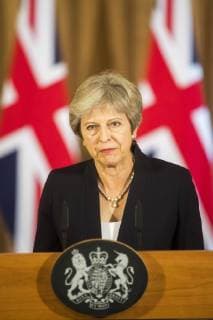 News Bilder des Tages . 21 09 2018. London, United Kingdom. UK Prime Minister Theresa May gives a statement on Brexit in Downing St., London, following the Salzburg Summit.  xi-Imagesx xPoolx IIM-18513-0031