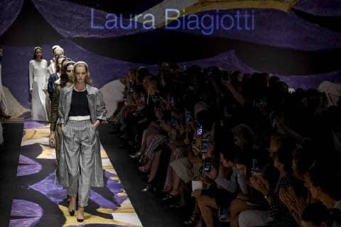 Entertainment Bilder des Tages Milan Fashion Week Fashion Woman Spring Summer 2019. Laura Biagiotti Fashion Show In the photo: model  Copyright: xRiccardoxGiordanox xIPAx xFotosickix