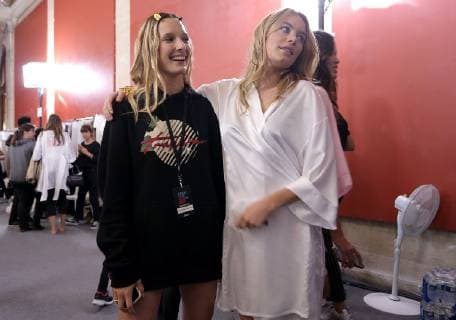 Paris Fashion Week Womenswear Spring Summer 2019 - Etam backstage Ilona Smet (Estelle Lefebure and David Hallyday s daughter) Paris France  594535