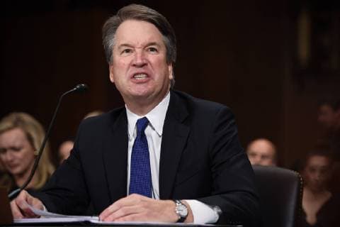 News Themen der Woche KW39 News Bilder des Tages Supreme Court nominee Judge Brett Kavanaugh testifies before the US Senate Judiciary Committee on Capitol Hill in Washington, DC, September 27, 2018. .Kavanaugh was to testify in front of the panel next on Thursday afternoon, having stridently rejected the allegations of sexual abuse by Blasey Ford and two other women in prepared remarks  WAX20180927708 SaulxLoeb