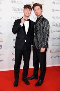 Die Lochis (Roman Lochmann, Heiko Lochmann) bei der Goldene Henne 2018 in der Messe Leipzig am 28.09.2018 - Roter Teppich