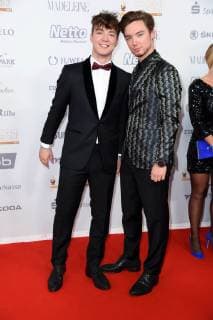 Die Lochis (Roman Lochmann, Heiko Lochmann) bei der Goldene Henne 2018 in der Messe Leipzig am 28.09.2018 - Roter Teppich