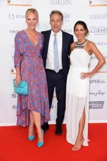 Melanie Marschke, Marco Girnth, Amy Mussul bei der Goldene Henne 2018 in der Messe Leipzig am 28.09.2018 - Roter Teppich