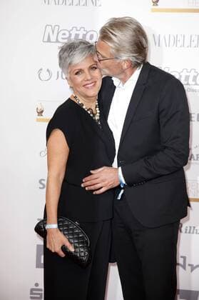 Birgit Schrowange mit Freund Frank Spothelfer bei der 24. Verleihung der Goldenen Henne 2018 in der Leipziger Messe. Leipzig, 28.09.2018