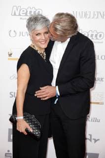 Birgit Schrowange mit Freund Frank Spothelfer bei der 24. Verleihung der Goldenen Henne 2018 in der Leipziger Messe. Leipzig, 28.09.2018