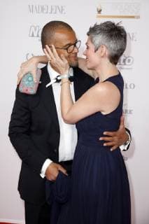 Nikolaus Okonkwo mit Gattin Cheryl Shepard bei der 24. Verleihung der Goldenen Henne 2018 in der Leipziger Messe. Leipzig, 28.09.2018