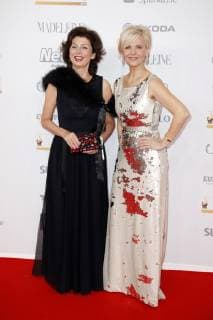 Marijam Agischewa und Andrea Kathrin Loewig bei der 24. Verleihung der Goldenen Henne 2018 in der Leipziger Messe. Leipzig, 28.09.2018