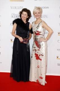 Marijam Agischewa und Andrea Kathrin Loewig bei der 24. Verleihung der Goldenen Henne 2018 in der Leipziger Messe. Leipzig, 28.09.2018