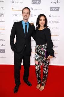 Jörg Hartmann mit Lebenspartnerin Silvia Medina bei der 24. Verleihung der Goldenen Henne 2018 in der Leipziger Messe. Leipzig, 28.09.2018