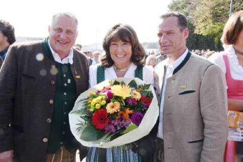 Christian Schottenhamel Festwirt Petra Reiter Peter Inselkammer Wiesen Wirtesprecher Muenchen 30.09.18 Theresienwise Oktoberfest Wiesen Kapellen Standkonzert unter Bavaria Oktoberfest