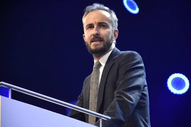 Jan Böhmermann beim 6. Bits & Pretzels Founders Festival 2018 im ICM. München, 30.09.2018