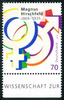 Briefmarke Deutsche Post: Magnus Hirschfeld *** Stamp Deutsche Post Magnus Hirschfeld